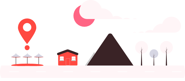 地域ごとに異なる決済事情をイメージするイラスト